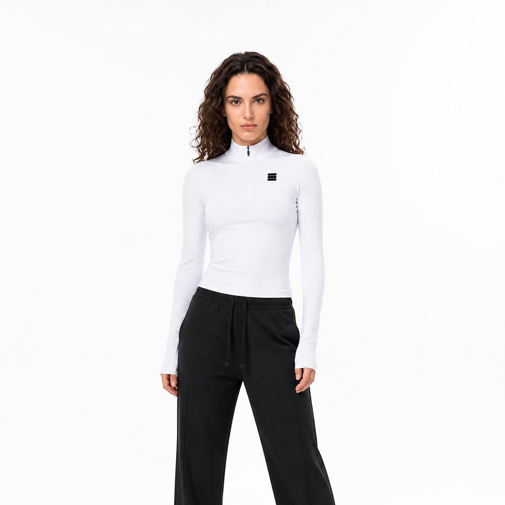 CORE — Women's White Performance Quarter-Zip