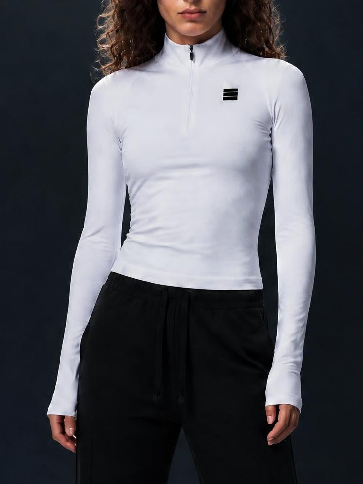 CORE — Women's White Performance Quarter-Zip