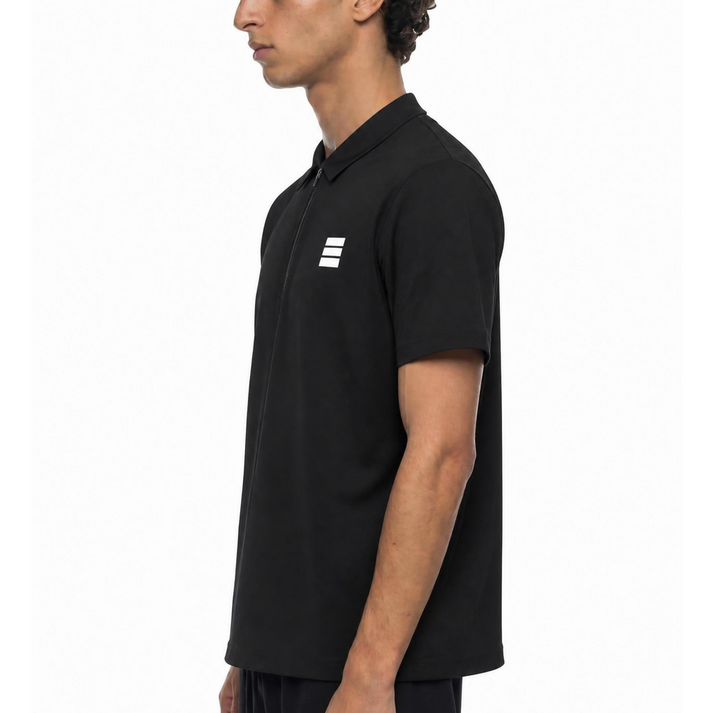 CORE — Black Zipper Polo