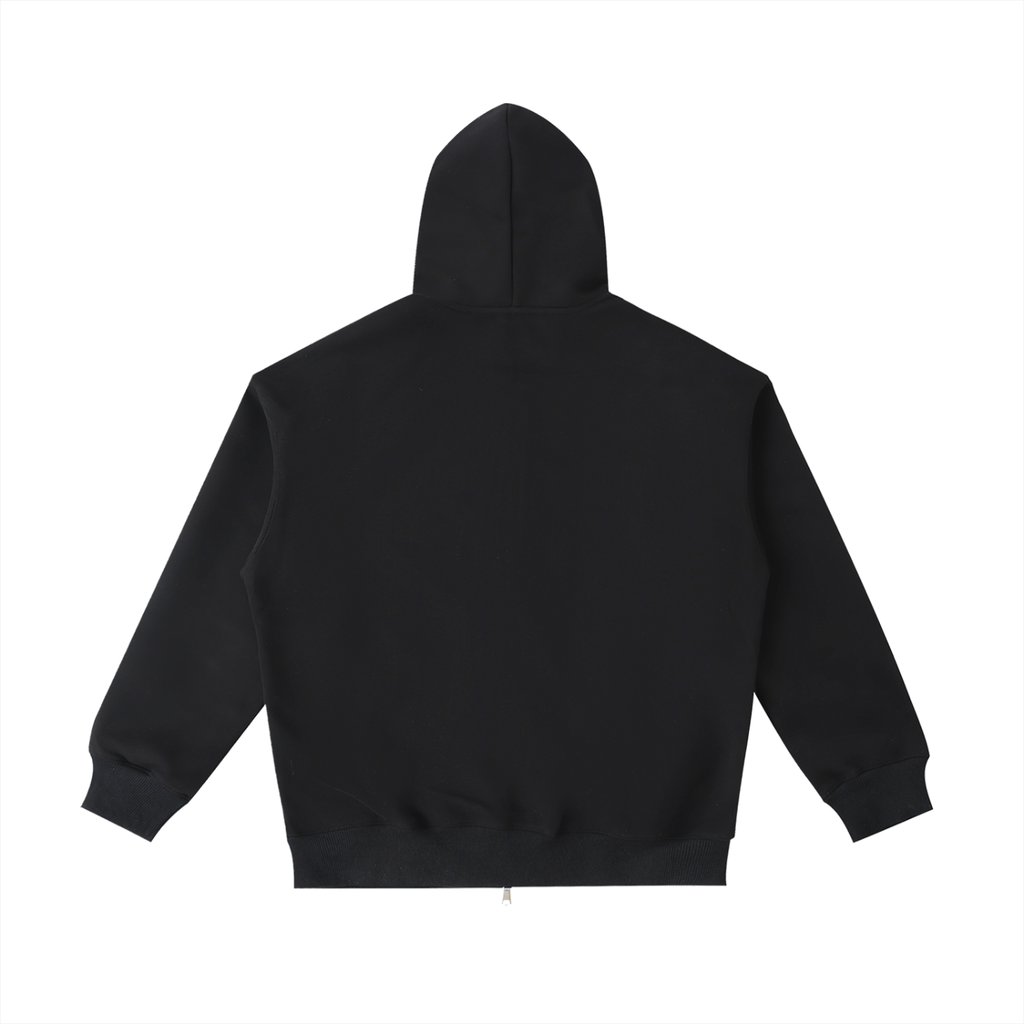 CORE — Black Zip-Up Hoodie